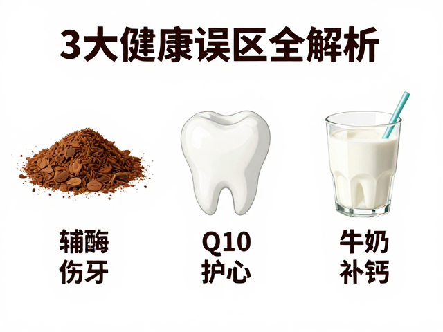 高糖食物伤牙?辅酶Q10护心,牛奶补钙,3大健康误区全解析