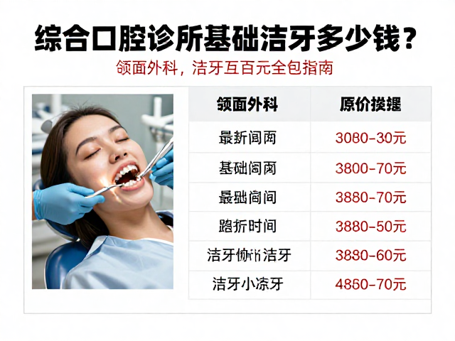 综合口腔诊所基础洁牙多少钱?颌面外科,洁牙数百元全包指南