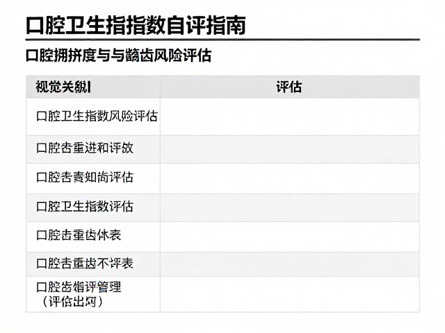口腔卫生指数自评指南