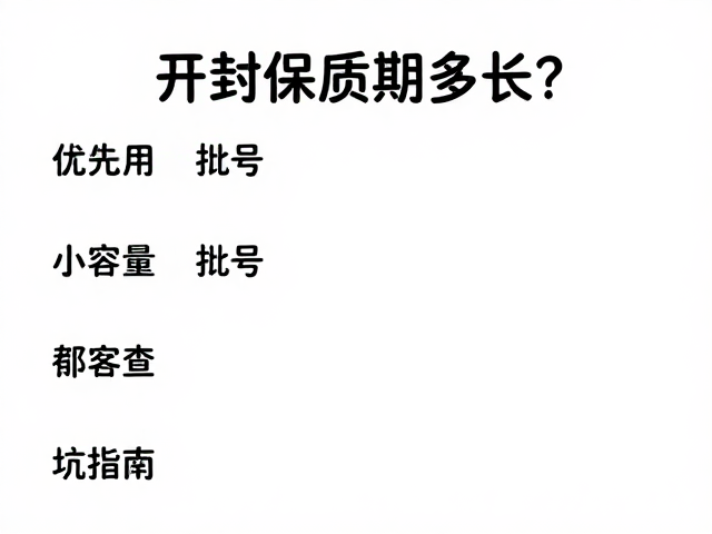 开封后的保质期计算逻辑