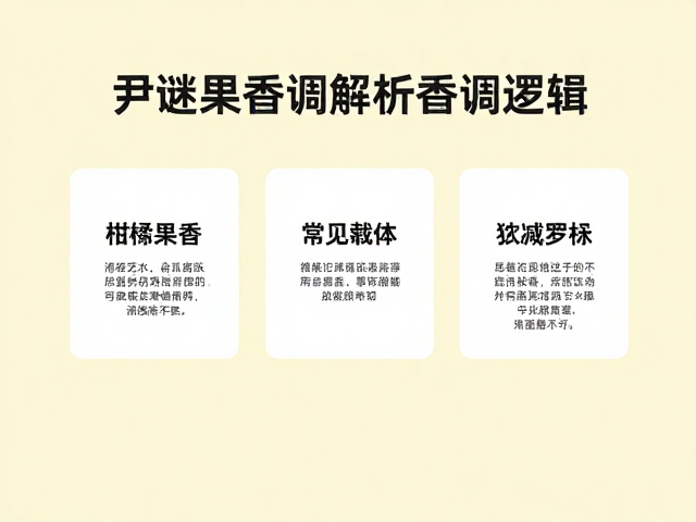 柑橘类果香的清新逻辑与常见载体
