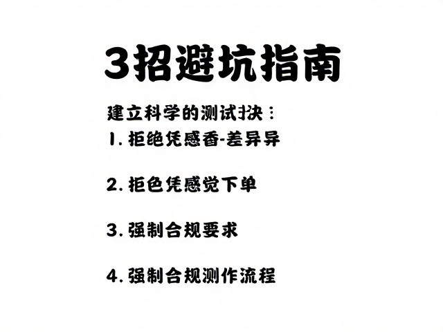 建立科学的测试流程，拒绝凭感觉下单
