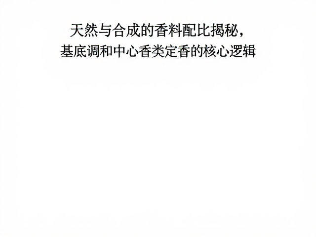 麝香类定香在基底调和中的核心逻辑