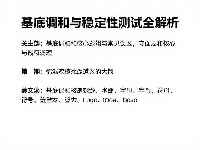 小样迭代修改避坑指南,基底调和与稳定性测试全解析