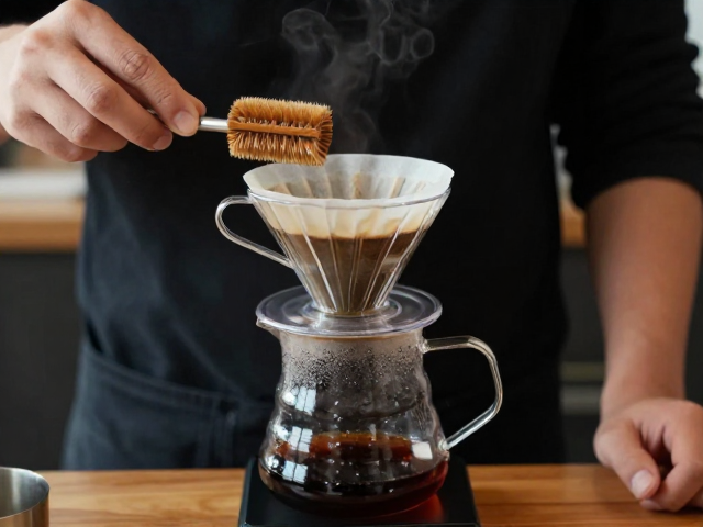 V60入门指南:冲煮清洁毛刷使用与闷蒸控制技巧