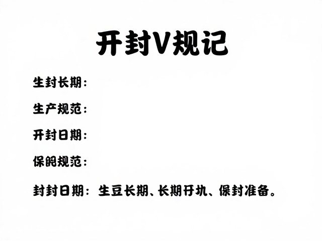 开封日期的记录与风味追踪