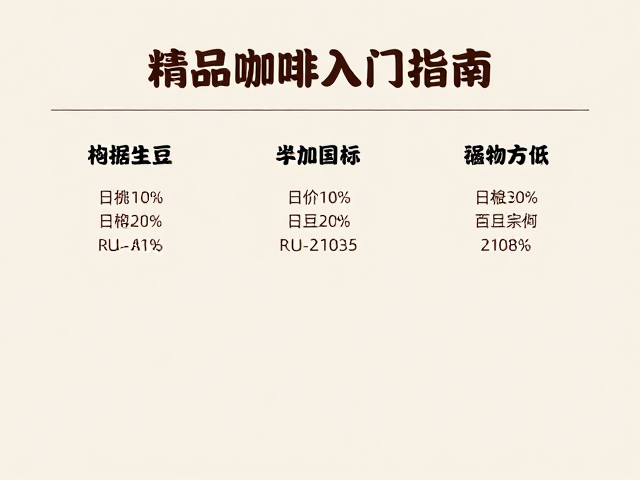 掌握生豆数据背后的关键指标