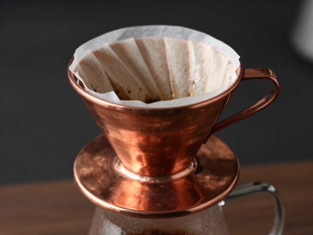 V60铜制滤杯的金属美学与导热特性