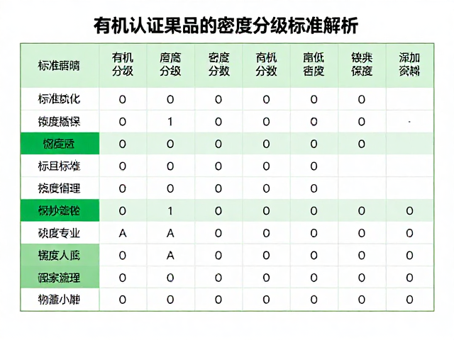 标准化密度数据体系与分级参数解析