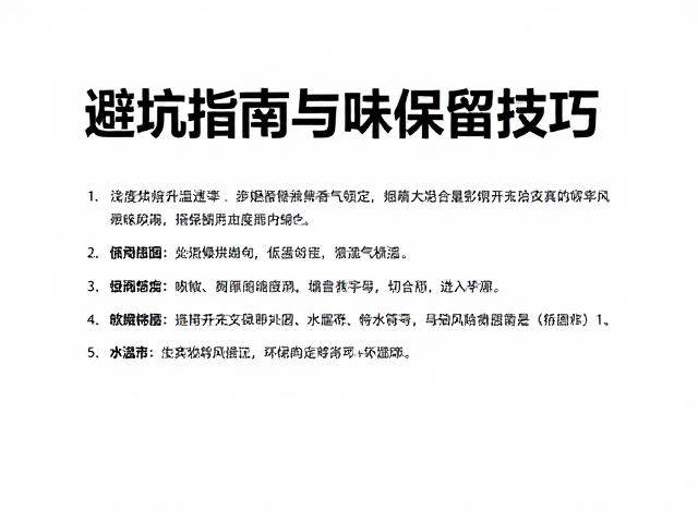 风味保留技巧：低温慢烘与香气锁定