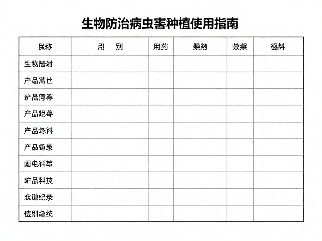生物防治病虫害种植,用药记录与减少除草剂使用指南