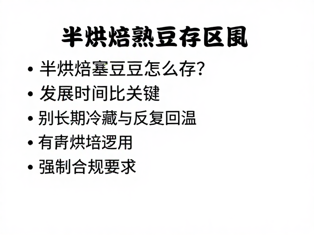 半烘焙熟豆的保存逻辑与核心矛盾