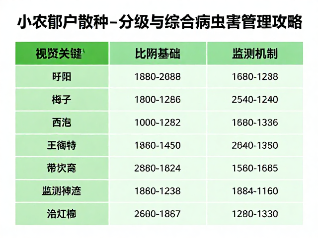 综合病虫害管理的生态基础与监测机制