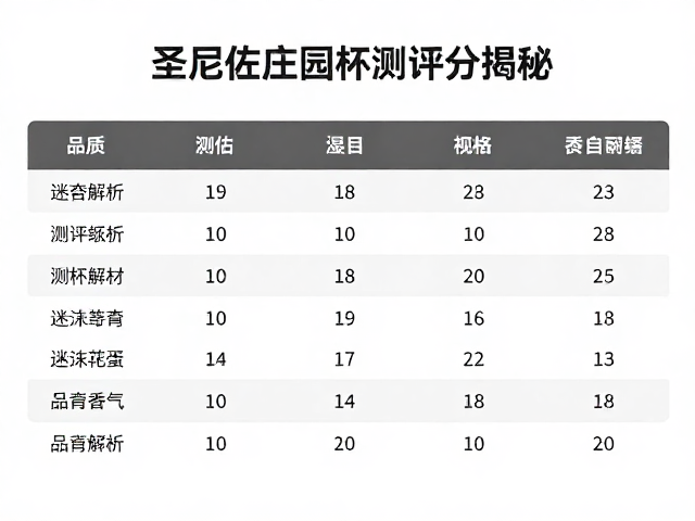 圣尼佐庄园杯测评分背后的感官逻辑