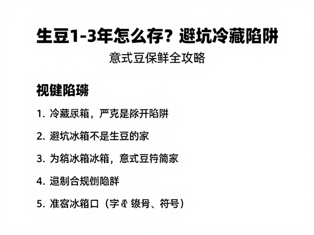 避坑冷藏陷阱:为何冰箱不是生豆的家