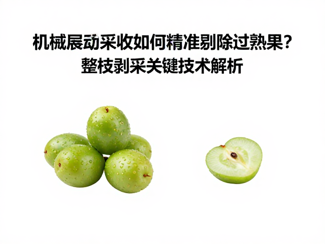 机械化震动采收如何精准剔除过熟果？整枝剥采关键技术解析