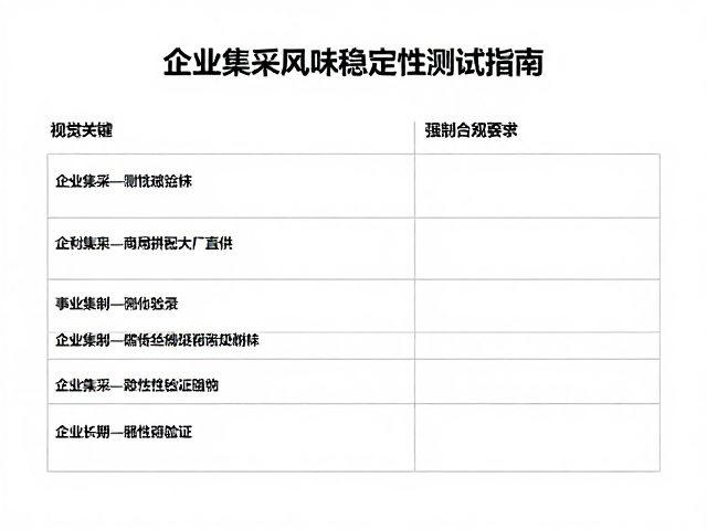 意大利商用拼配大厂直供，企业集采风味稳定性测试指南