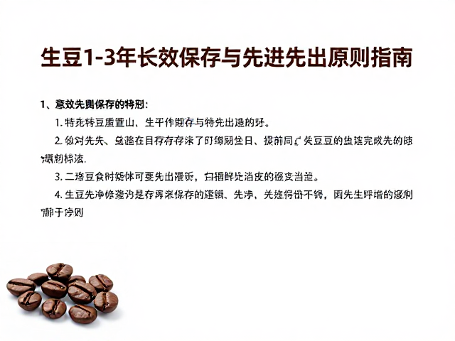意式咖啡豆怎么存？生豆1-3年长效保存与先进先出原则指南