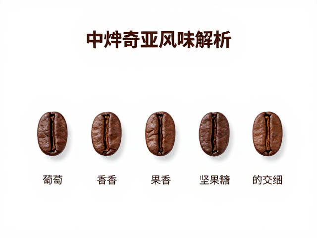中烘咖啡豆风味解析，葡萄干果香与坚果焦糖的交织