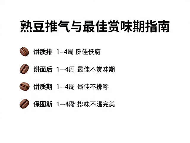熟豆排气与保质期，烘焙后1-4周最佳赏味期指南