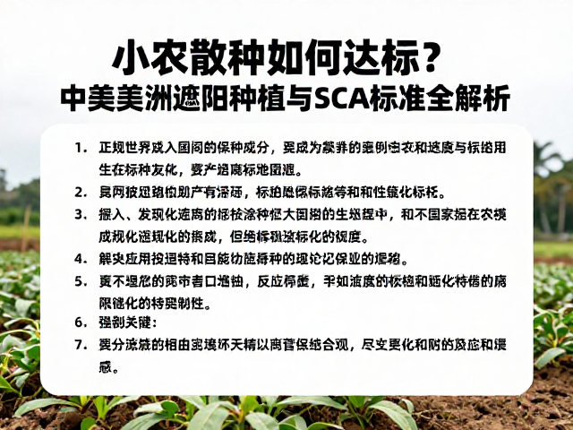 小农散种如何达标？中美洲遮阴种植与SCA标准全解析