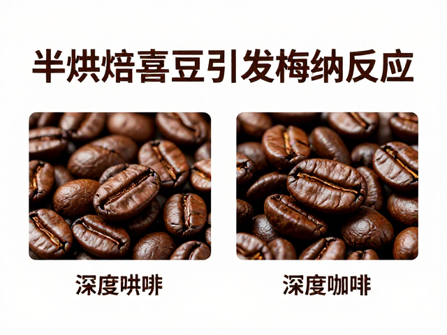 半烘焙熟豆与梅纳反应的初始触发