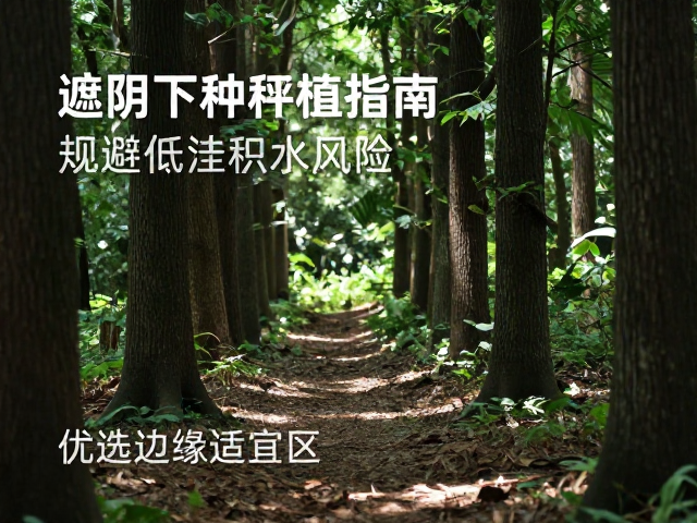 遮荫林下种植指南,规避低洼积水风险,优选边缘适宜区