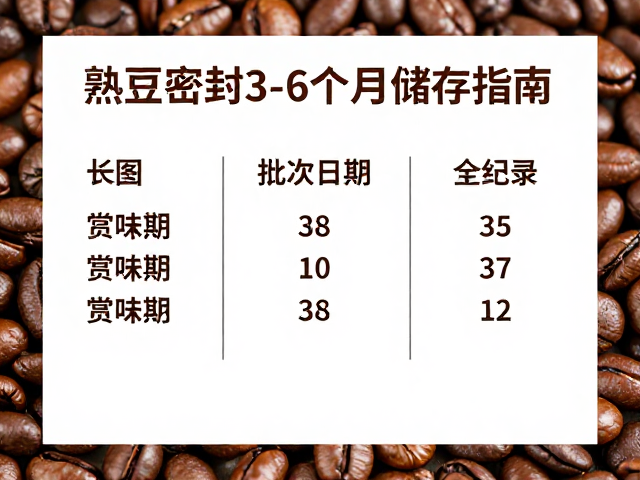 熟豆密封3-6个月储存指南，赏味期与批次日期记录全解析