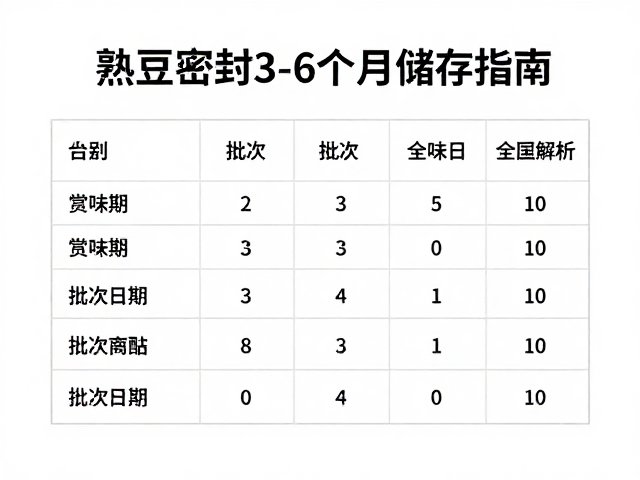 赏味期界定与批次日期管理的科学依据