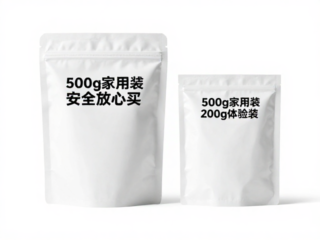 500g家用装，200g体验装，中文标签完整，安全放心买