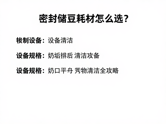 设备规格匹配与接口兼容性考量