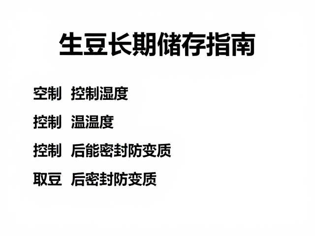 生豆长期储存指南，控制湿度，取豆后密封防变质