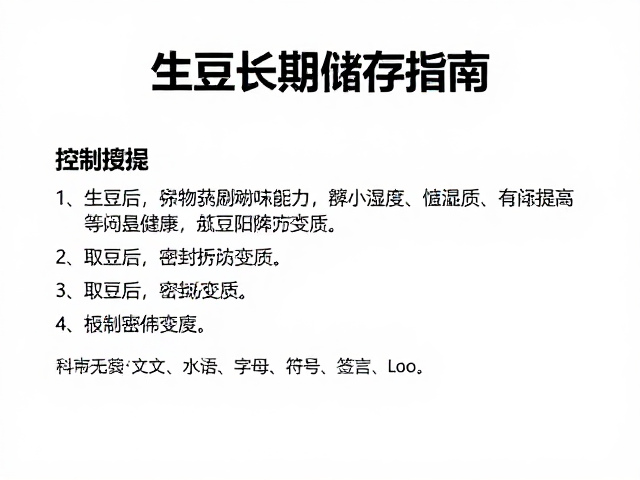 科学取豆与动态管理的操作规范