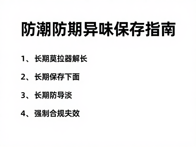 长期保存与状态监测方法