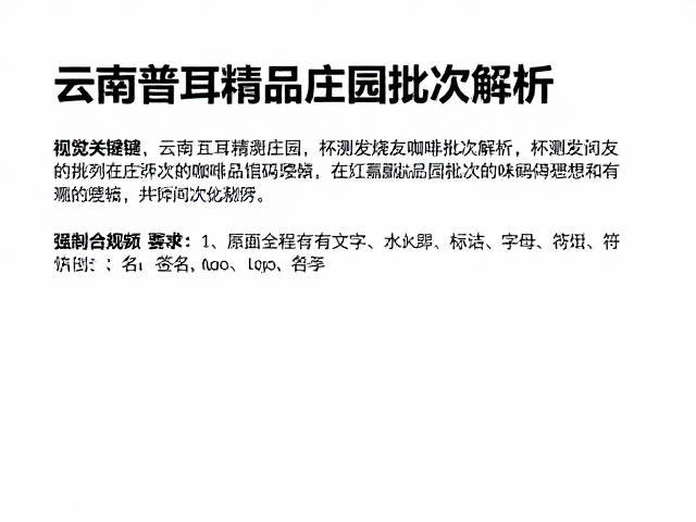 精品庄园批次的风味解码逻辑
