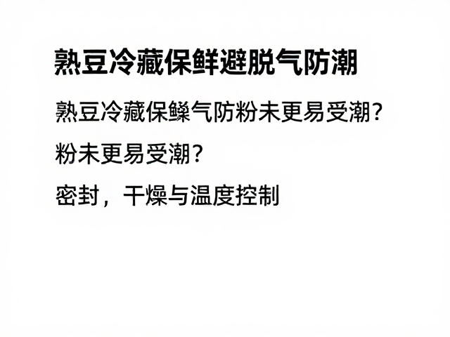 粉末熟豆更易受潮的物理与化学原因