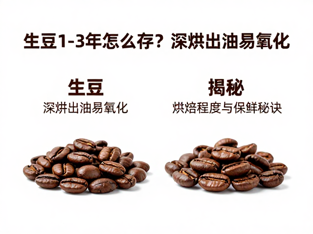 生豆1-3年怎么存?深烘出油易氧化,揭秘烘焙程度与保鲜秘诀