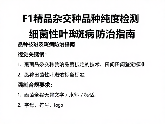 品种纯度检测的核心技术与田间鉴定标准