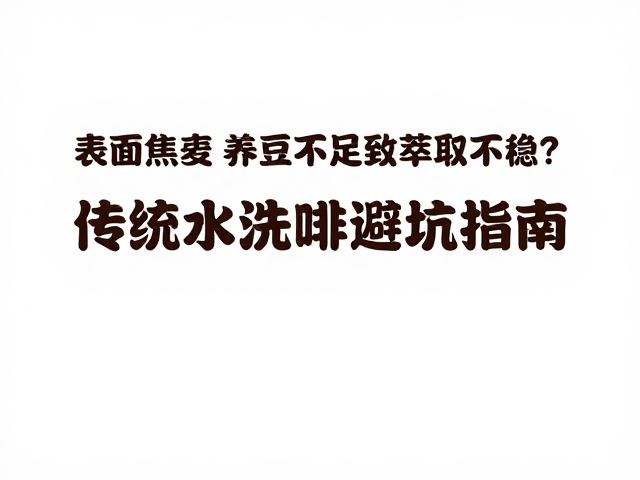 传统水洗咖啡的避坑策略