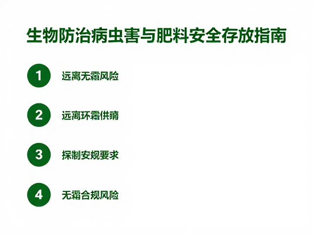 肥料安全存放的关键要素与环境控制