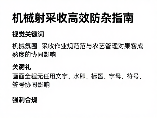 采收作业规范与农艺管理对果实成熟度的协同影响