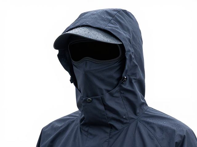 防尘防沙面罩配防雨帽檐,阻断湿冷体温流失,户外防护首选