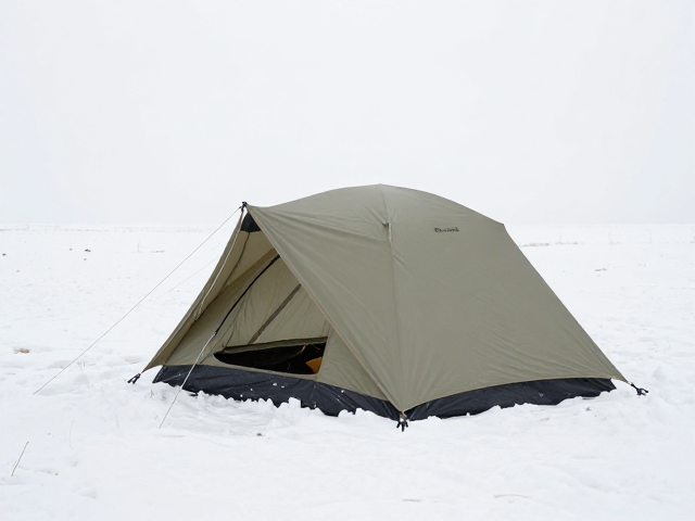 雪地帐篷搭建规范,先固定迎风面,调整排水坡度防积水