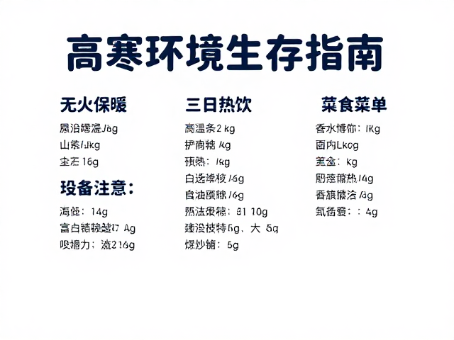 高寒环境下的核心生存逻辑
