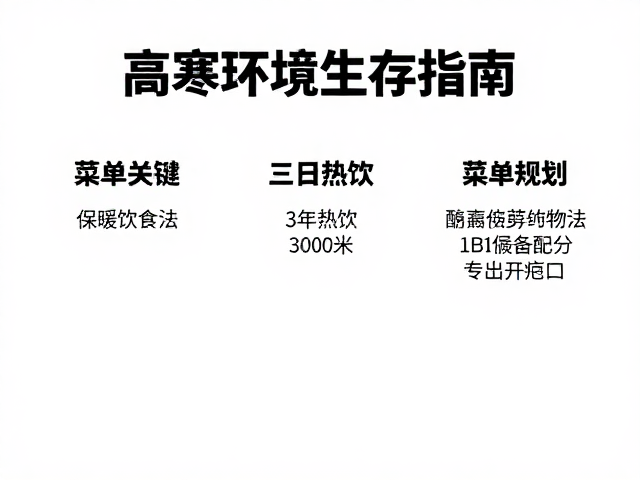 三日热饮与三餐的能量维持菜单