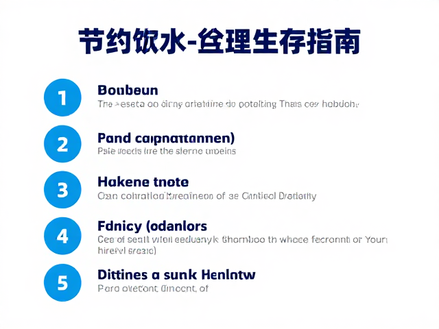 节约饮用水的科学管理策略