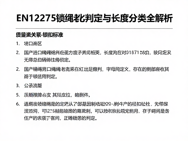 EN12275锁扣标准,国产进口绳索老化判定与长度分类全解析