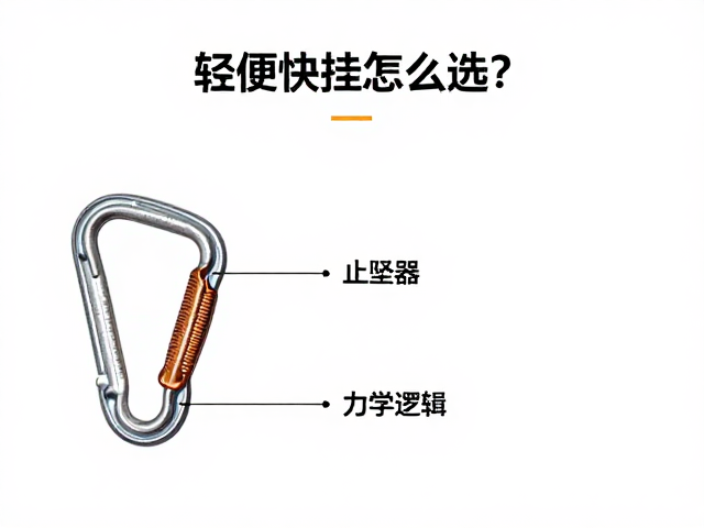 核心组件解析:止坠器的力学逻辑与快挂的匹配