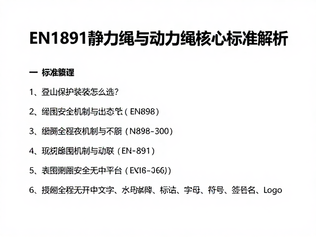 动力绳的安全机制与EN898关联