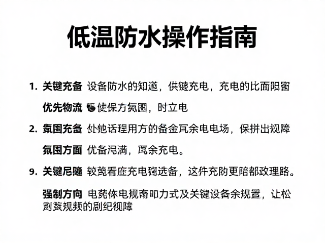 操作规范与环境适应流程